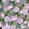 Floral seamless pattern with bindweed on gray background