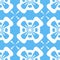 Floral seamless pattern on blue background, patchwork textile design background for decoration