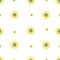 Floral seamless pattern. decorative yellow flower on white background. Vector illustration. Botanical simple pattern