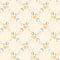 Floral seamless pattern design. Yellow and blue flowers, diamond shape vintage pattern