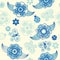 Floral seamless pattern with flowers.