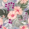 Floral seamless pattern. Garden Flower summer background