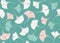 Floral seamless pattern with gingko leaves. Vector