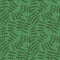 Floral seamless pattern on green background. Nature wallpaper. Botany texture