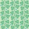 Floral seamless pattern with green decorative leav