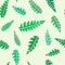 Floral seamless pattern with green tropical leaves