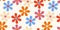 Floral seamless pattern with groovy daisy flowers. Retro floral naive vector design. Style of the 60s, 70s