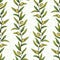 Floral seamless pattern with olive branches.