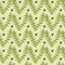 Floral seamless pattern. Ornament with green twigs. wallpaper design with a natural motif and hearts in green colors