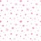 Floral seamless pattern with pink flowers on white background. Repeated light backdrop, soft textile texture. Bright