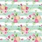 Floral Seamless Pattern with Pink Roses and Ranunculus Flowers. Botanical Background for Fabric Textile, Wallpaper