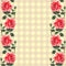 Floral seamless pattern (roses), fabric tartan.