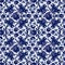 Floral seamless pattern in style Gzhel on a white background.