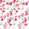 Floral seamless pattern with stylized sweet peas.