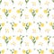 Floral Seamless Pattern with Vector Ylang Ylang or