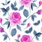 Floral seamless pattern with vibrant flowers