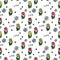 Floral seamless pattern on a white background.