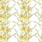 Floral seamless pattern with yellow alstroemeria flowers.
