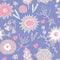 Floral seamless tender pattern with hearts