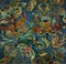 Floral shabby exotic oriental pattern motley