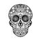 Floral skull, Halloween template for banner or poster, vector