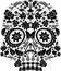 Floral skull pattern