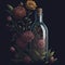 Floral Splendor: Trending Bottle Adorned with Colorful Flowers in Enhanced Studio Focus