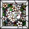 Floral stained glass panel