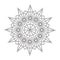 Floral Straight Lined Mandala. Trendy Tattoo Template. Coloring Pages