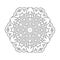 Floral Straight Lined Mandala. Trendy Tattoo Template. Coloring Pages