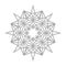 Floral Straight Lined Mandala. Trendy Tattoo Template. Coloring Pages