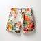 Floral Striped Shorts With Meticulous Design