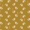 Floral stripes seamless vector pattern on gold