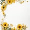Floral sunflower border