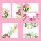 Floral templates with cute bunches