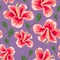 Floral texture with stylish seamless hibiscus pattern