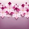 Floral trendy background with 3d flower sakura