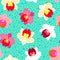 Floral tropical pattern with orchid flowers