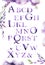 Floral typeface set in violet shades. Poster capital letters of the Latin. Artistic watercolor script font. Typography