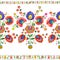 Floral Ukrainian ethnic motif. Seamless pattern. Decorative composition with floral motifs. Watercolor. Wallpaper.