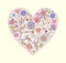 Floral valentine heart