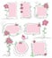 Floral vector doodle frames