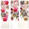 Floral vertical brochures set with roses