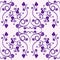 Floral vine grape violet seamless pattern