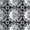 Floral vintage greek vector seamless pattern. Ornamental floral grid background. Modern geometric repeat backdrop