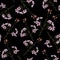 Floral vintage seamless pattern. Pink flowers branches. For design textiles, paper, wallpaper.