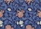 Floral vintage seamless pattern for retro wallpapers. Enchanted Vintage Flowers. William Morris, Arts and Crafts