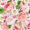 Floral Vintage Seamless Pattern, watercolor