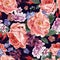 Floral Vintage Seamless Pattern, watercolor