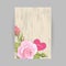 Floral vintage vertical card with heart